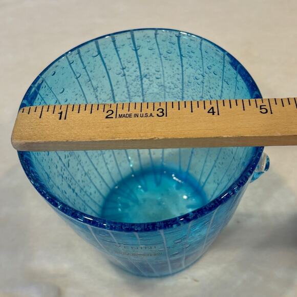 Vintage Venini for Disaronno Blue Hand Blown Glass Ice Bucket Made in Italy - Picture 7 of 7